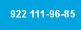 922 111-96-85